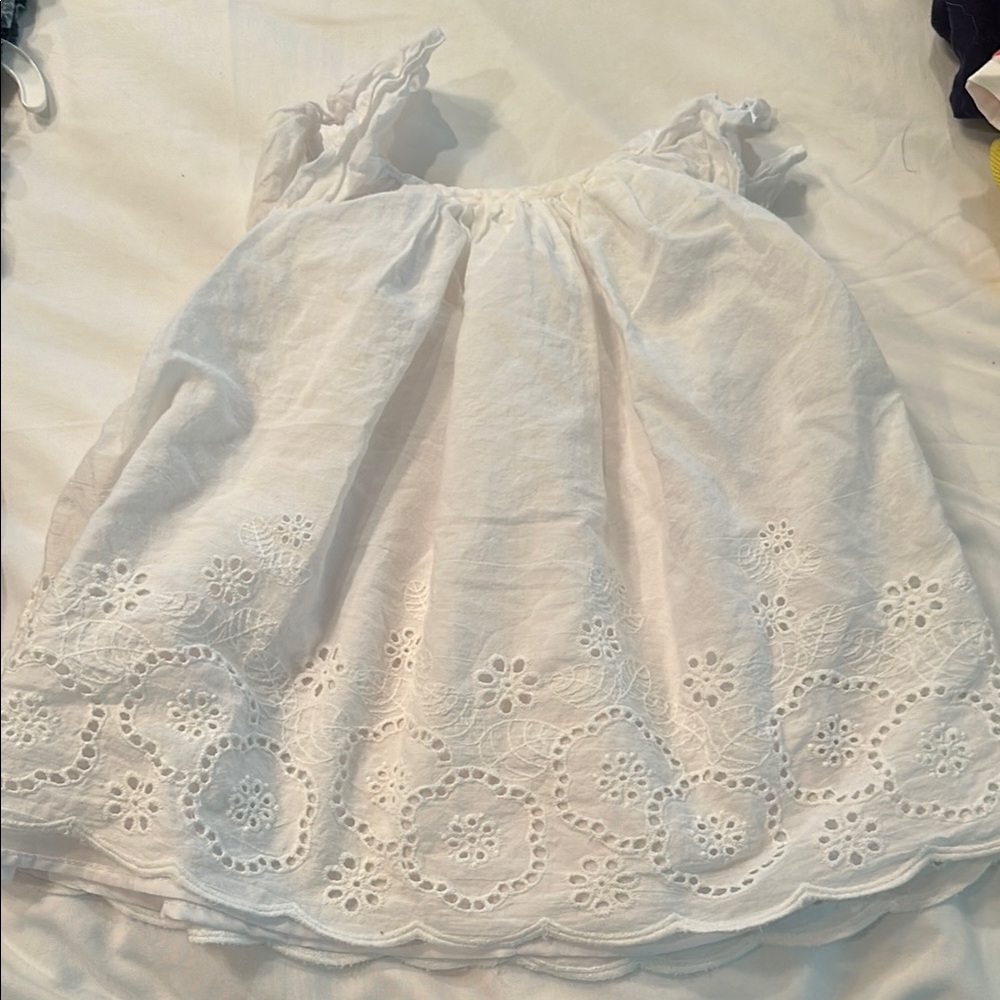 Tahari baby White Eyelet Dress